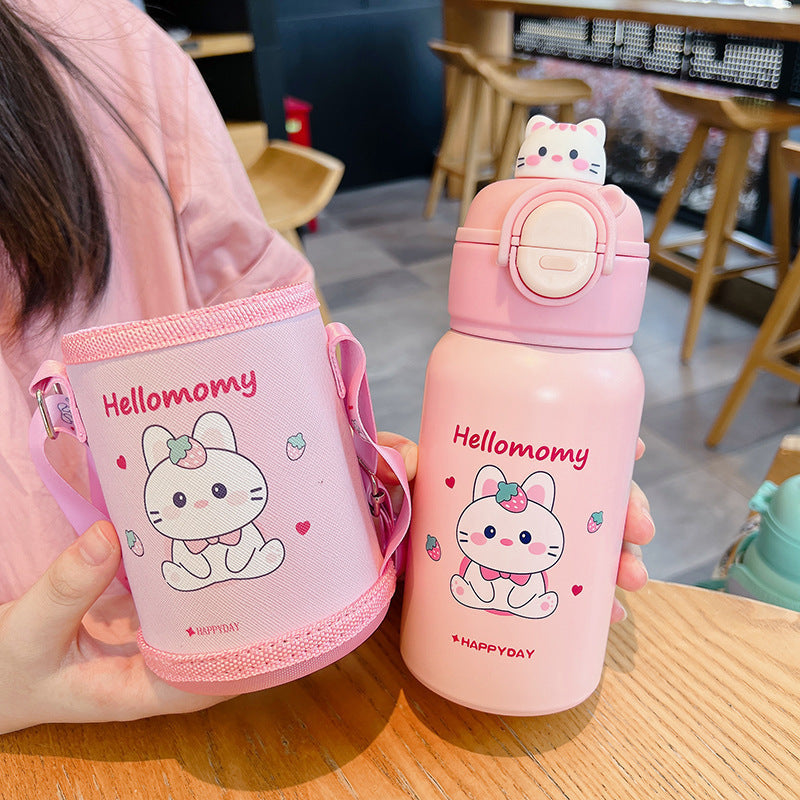 Children’s Insulated Stainless Steel Water Bottle with Straw