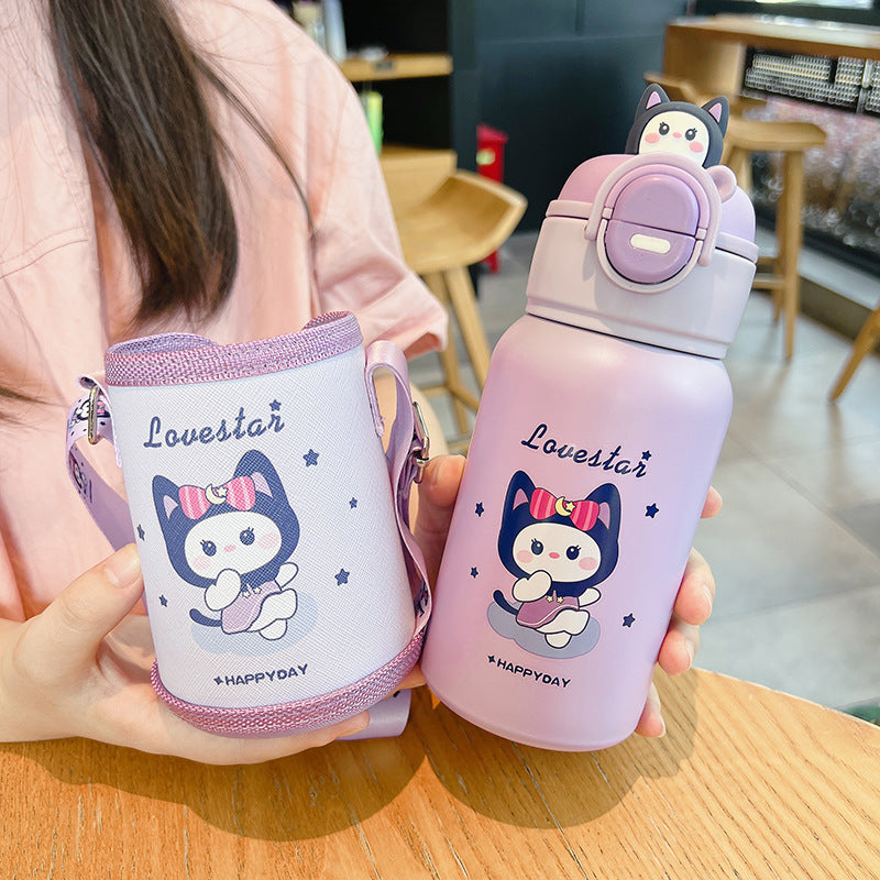 Children’s Insulated Stainless Steel Water Bottle with Straw