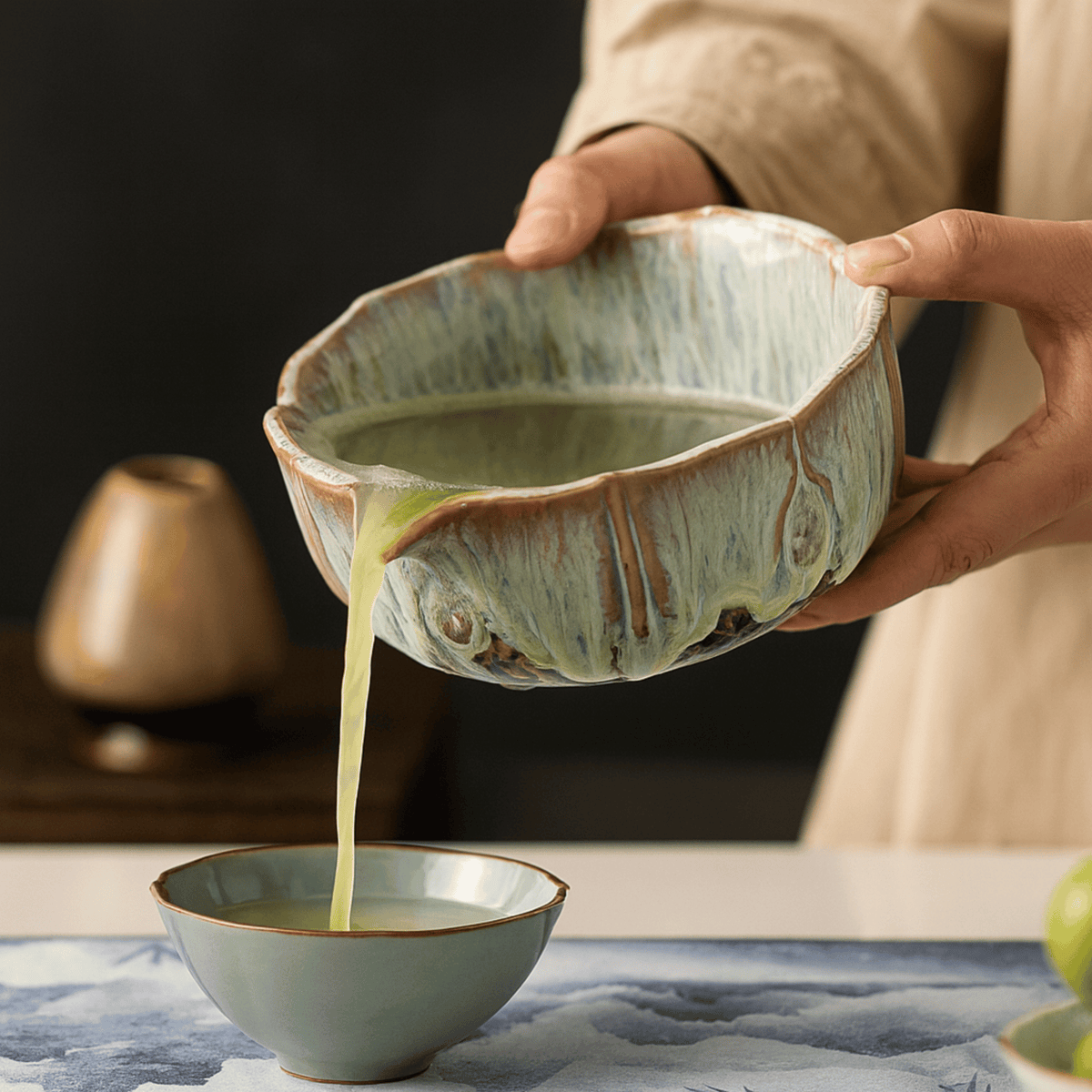 Spouted Ceramic Matcha Tea Set, 8 Pieces