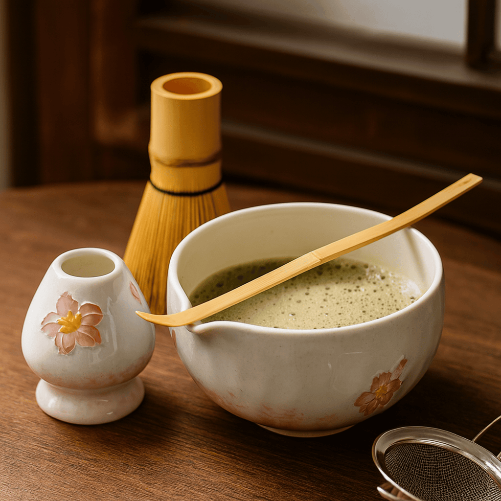 Cherry Blossom Matcha Tea Set, 5 Pieces