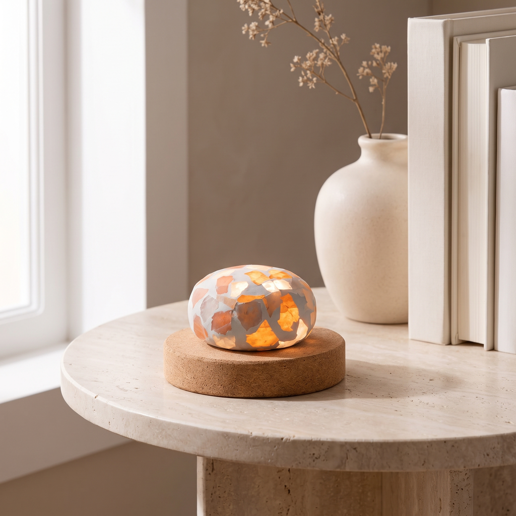 Rechargeable Mineral Dome Accent Light, Three White-Light Tones - product view 2
