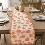 Leaf Lace Table Runner with Scalloped Edge, 33 x 183 cm - product view 7