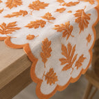 Leaf Lace Table Runner with Scalloped Edge, 33 x 183 cm - product view 8