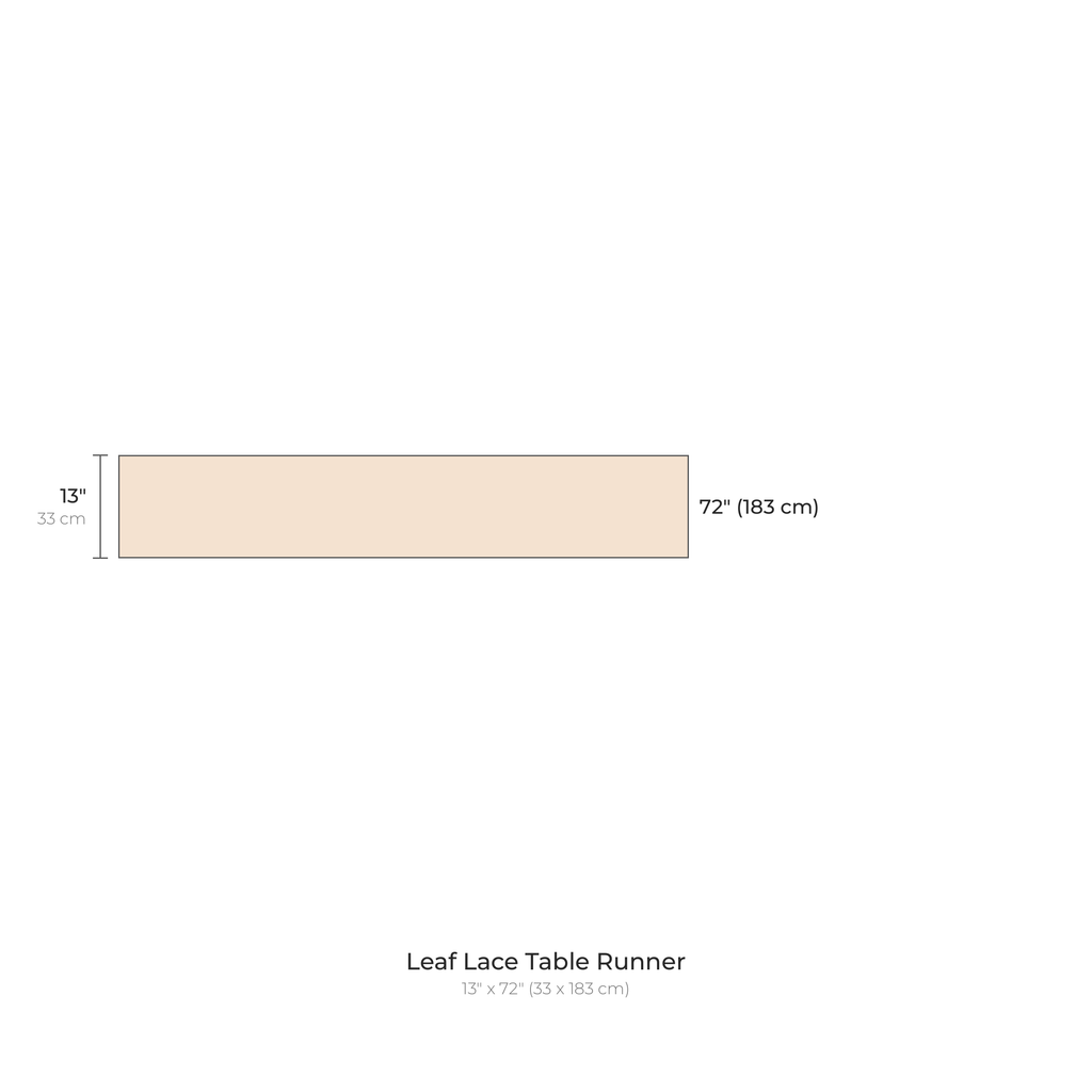Leaf Lace Table Runner with Scalloped Edge, 33 x 183 cm - product view 11