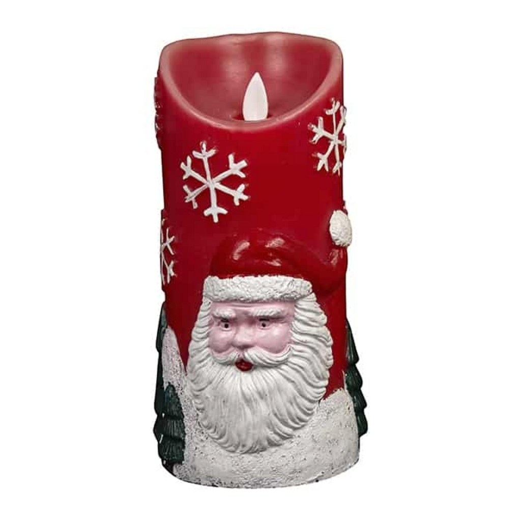 Flameless LED Christmas Candle, 18 cm