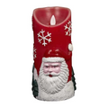 Flameless LED Christmas Candle, 18 cm