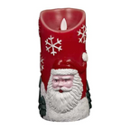 Flameless LED Christmas Candle, 18 cm