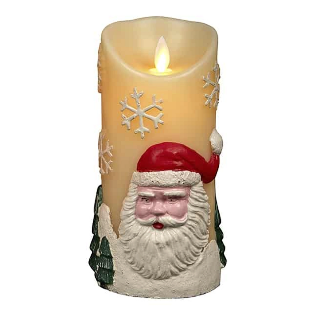Flameless LED Christmas Candle, 18 cm