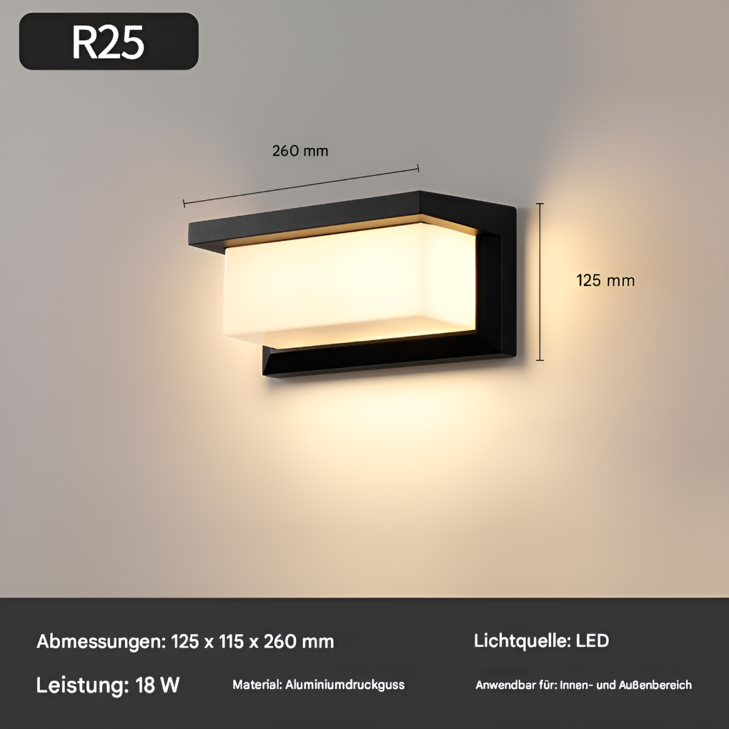 Outdoor LED Wall Light with Optional Motion Sensor