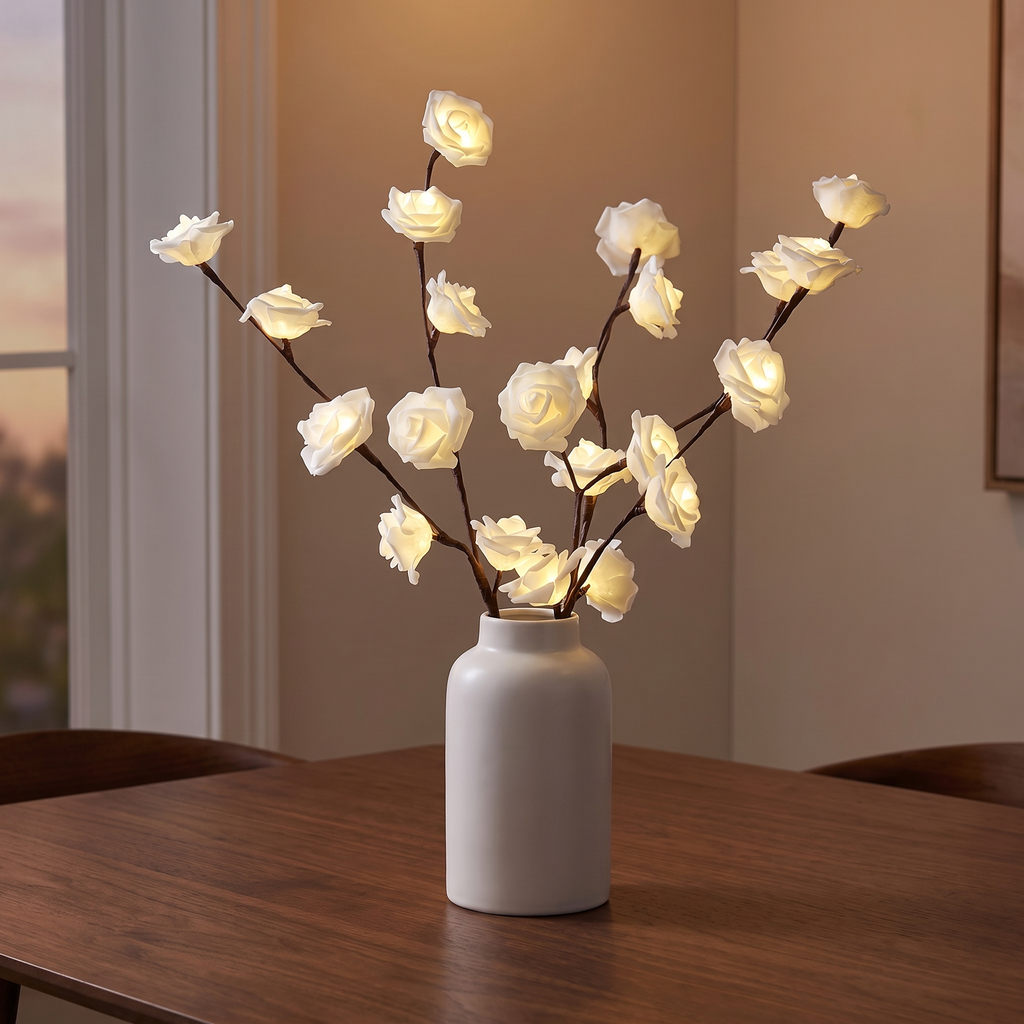 LED Lighted Branches, Battery-Powered Decorative Flower Stems - product view 4