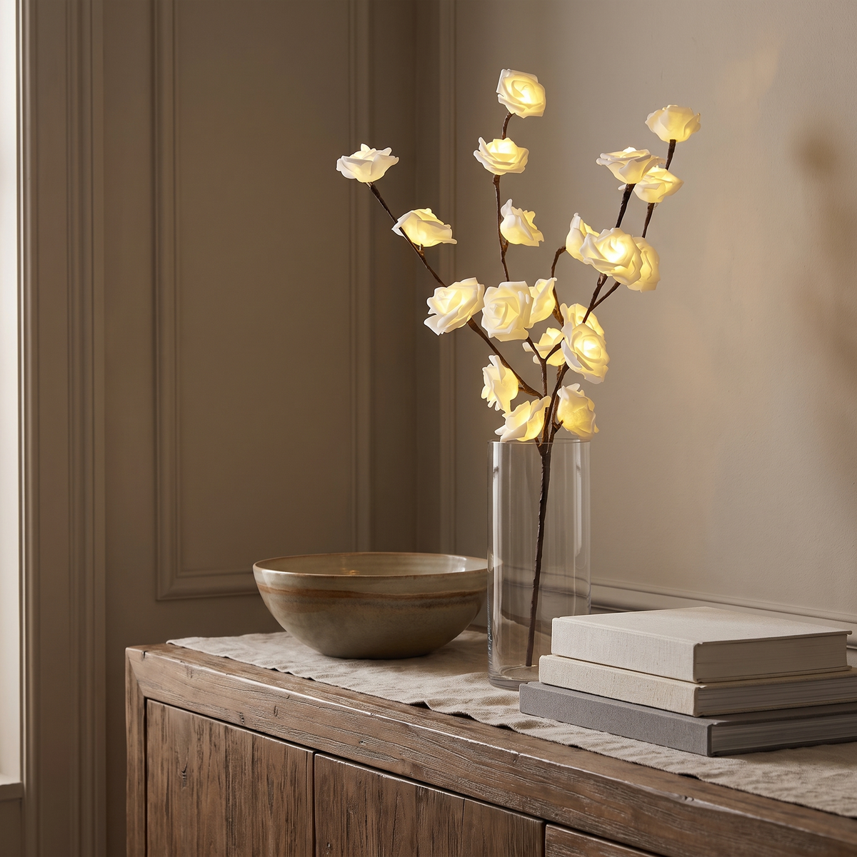 LED Lighted Branches, Battery-Powered Decorative Flower Stems - product view 5