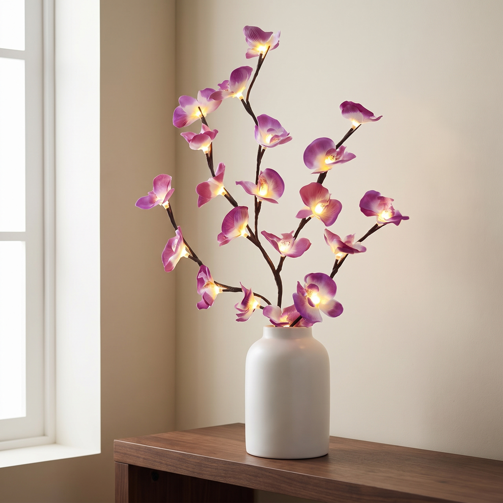 LED Lighted Branches, Battery-Powered Decorative Flower Stems - product view 9