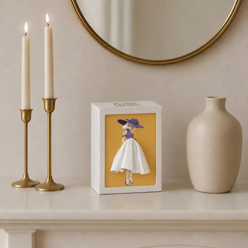 Lighted Tissue Box, Decorative Dress Design with USB or Battery Power - product view 13