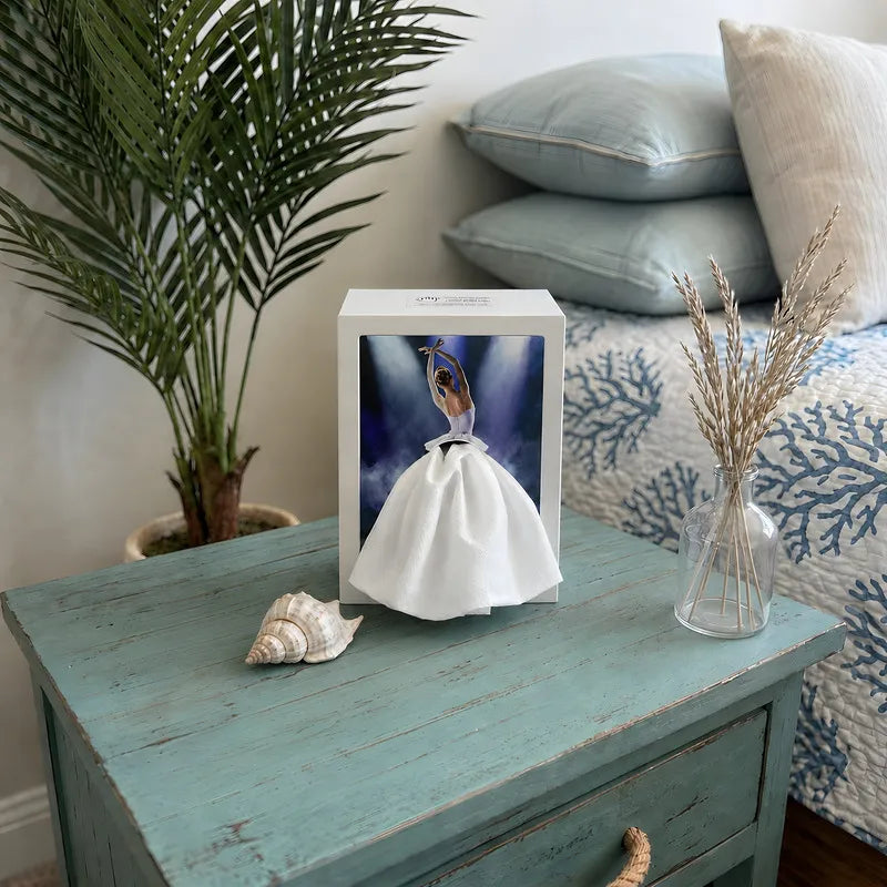 Lighted Tissue Box, Decorative Dress Design with USB or Battery Power - product view 12