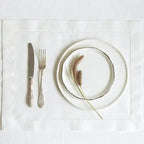 Cotton or Linen Table Napkins and Placemats, Set of 6