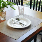 Cotton or Linen Table Napkins and Placemats, Set of 6