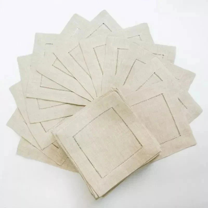 Cotton or Linen Table Napkins and Placemats, Set of 6