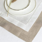 Cotton or Linen Table Napkins and Placemats, Set of 6