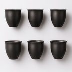 Rustic Glazed Ceramic Espresso Cups, Set of 6, 90 ml