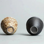 Rustic Glazed Ceramic Espresso Cups, Set of 6, 90 ml