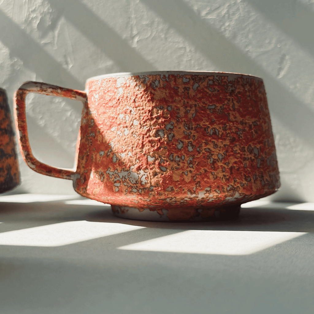 Glazed Stoneware Mugs, Set of 6, Approx. 300 ml