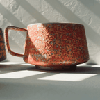 Glazed Stoneware Mugs, Set of 6, Approx. 300 ml