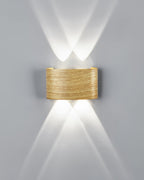 Wood-Grain LED Wall Light, 4 W or 6 W