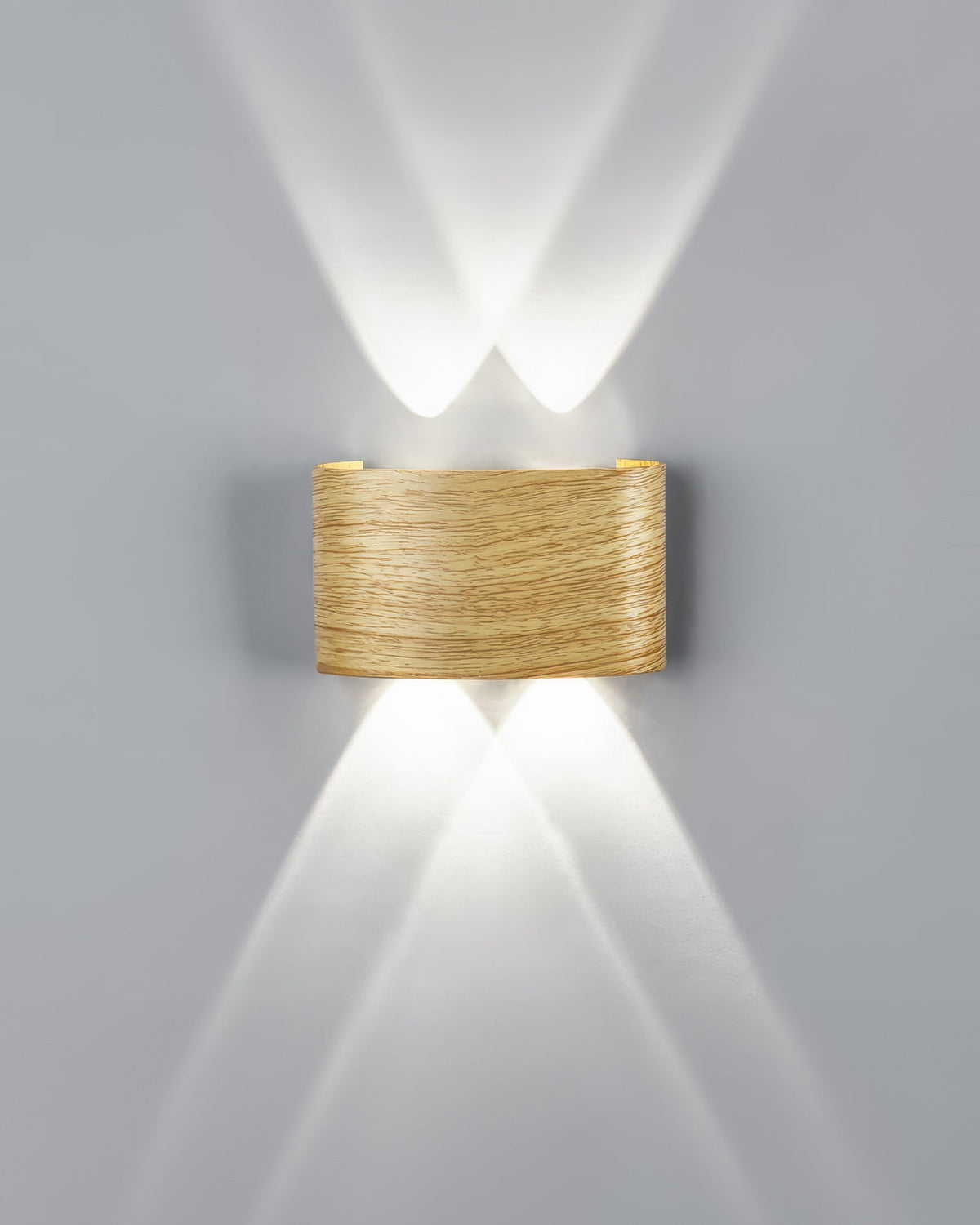 Wood-Grain LED Wall Light, 4 W or 6 W