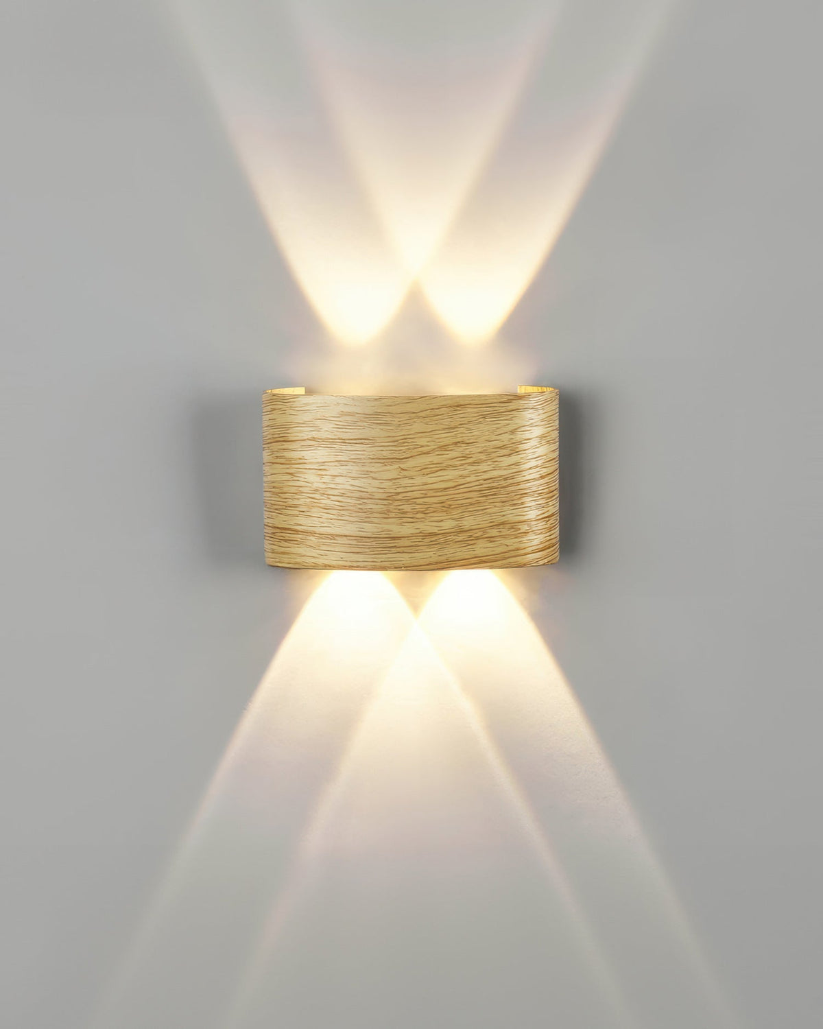 Wood-Grain LED Wall Light, 4 W or 6 W