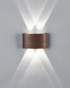 Wood-Grain LED Wall Light, 4 W or 6 W