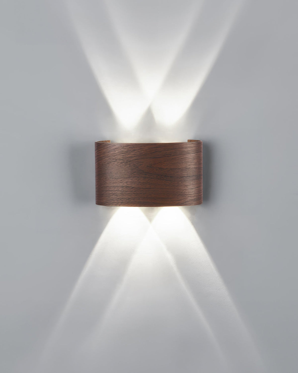 Wood-Grain LED Wall Light, 4 W or 6 W