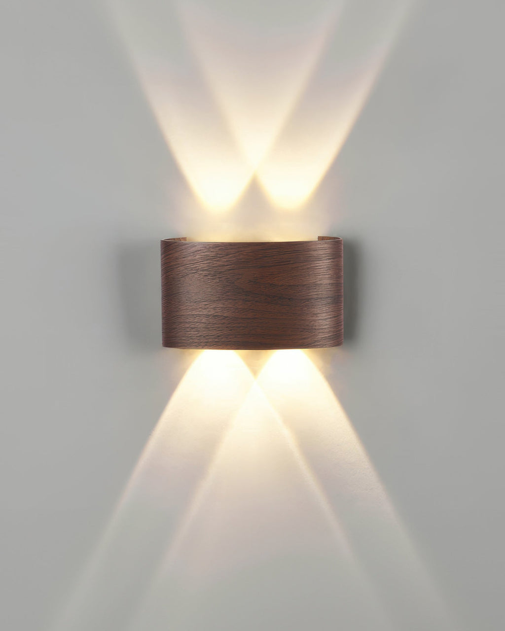 Wood-Grain LED Wall Light, 4 W or 6 W