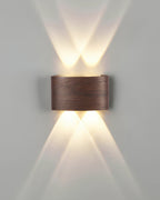 Wood-Grain LED Wall Light, 4 W or 6 W