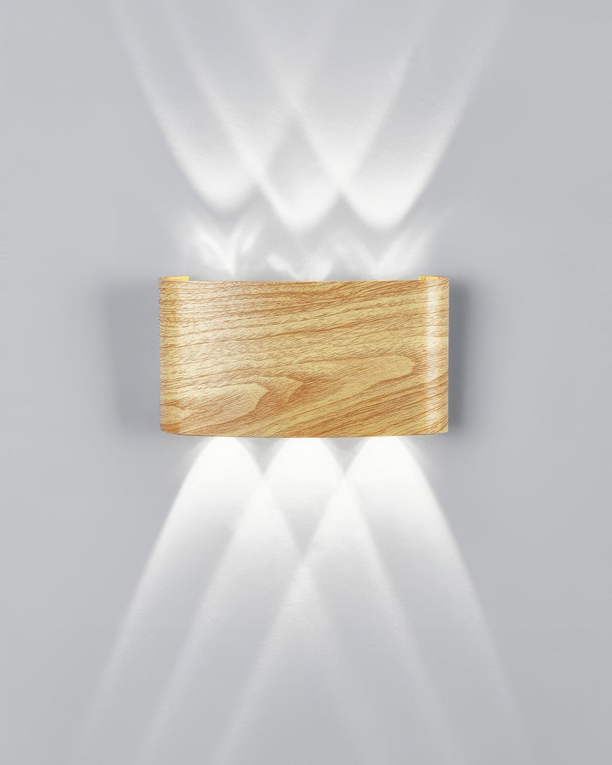 Wood-Grain LED Wall Light, 4 W or 6 W