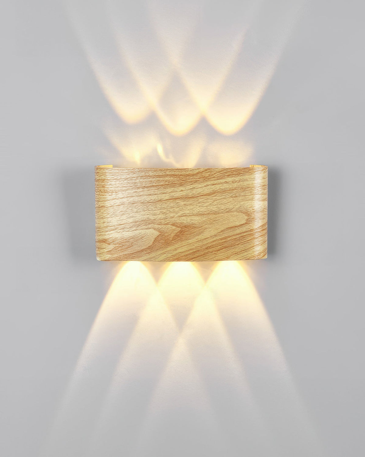 Wood-Grain LED Wall Light, 4 W or 6 W