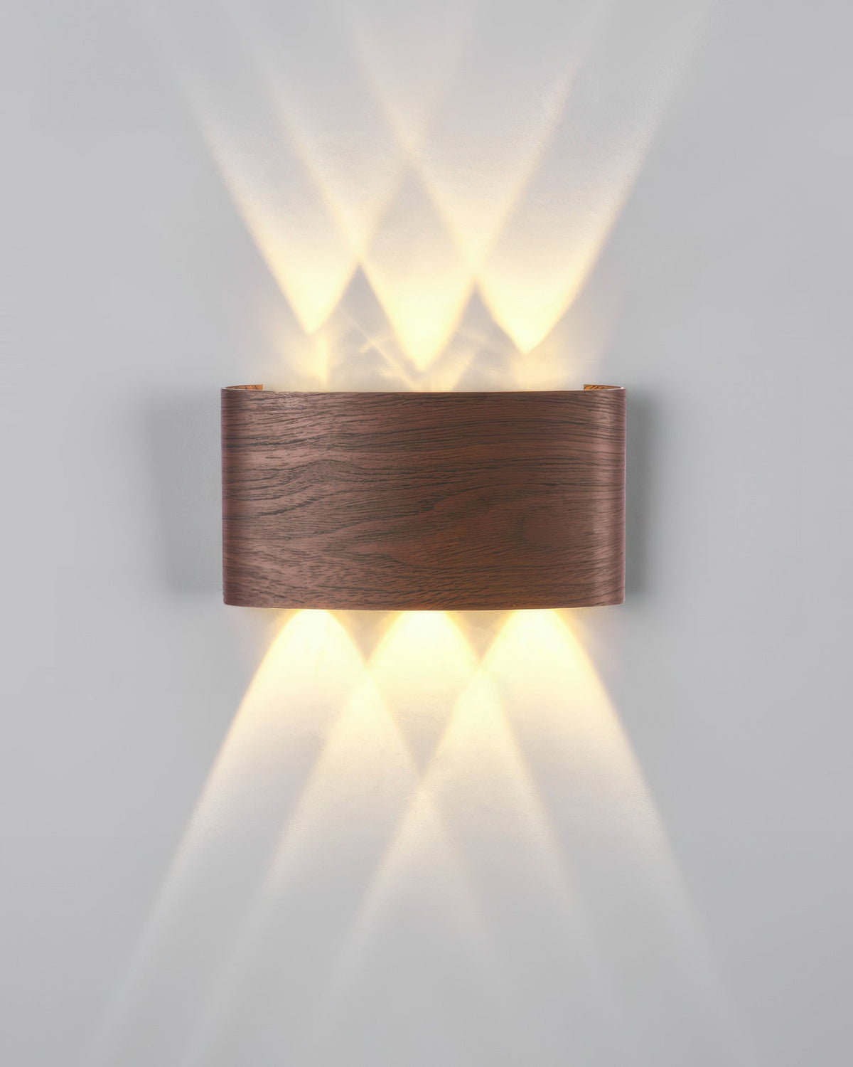 Wood-Grain LED Wall Light, 4 W or 6 W