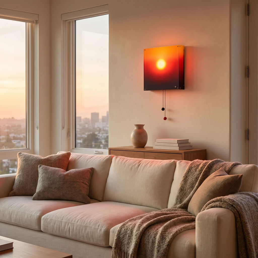 Rechargeable Sunset Wall Light, Dimmable Illuminated Wall Art - product view 2