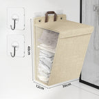 Foldable Adhesive Laundry Basket Wall-Mounted Clothes Hamper & Organiser