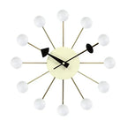 Mid-Century Starburst Wall Clock with Wooden Balls, 33.02 cm - product view 7