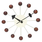 Mid-Century Starburst Wall Clock with Wooden Balls, 33.02 cm - product view 8