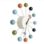 Mid-Century Starburst Wall Clock with Wooden Balls, 33.02 cm - product view 5