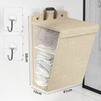 Foldable Adhesive Laundry Basket Wall-Mounted Clothes Hamper & Organiser
