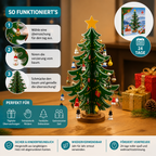 Wooden Christmas Tree Advent Calendar with LED Lights