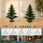 Wooden Christmas Tree Advent Calendar with LED Lights