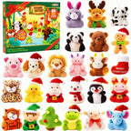 Mini Plush Animal Advent Calendar with 24 Figures