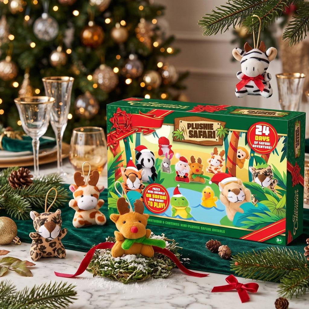 Mini Plush Animal Advent Calendar with 24 Figures
