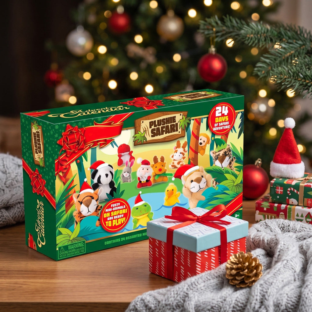 Mini Plush Animal Advent Calendar with 24 Figures