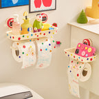 Suction-Cup Toilet Roll Holder with Cat Design