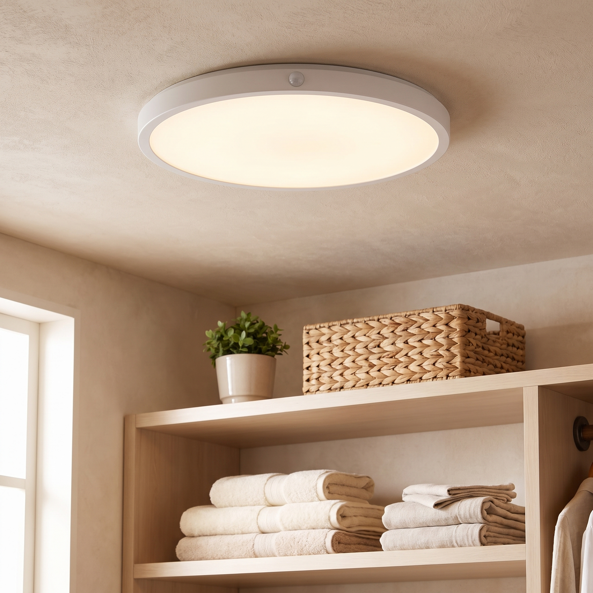 Rechargeable Motion Sensor Ceiling Light, Magnetic Mount and Remote - product view 1