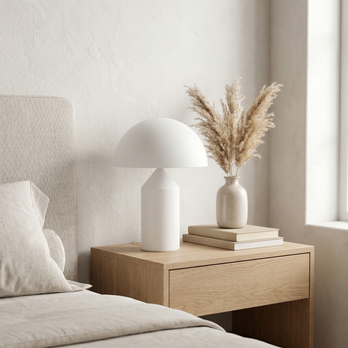 Mushroom Table Lamp — White